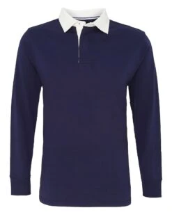 Asquith & Fox Men's Classic Fit Long Sleeve Vintage Rugby Shirt