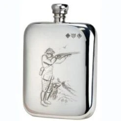 Bisley 6oz Pewter Shooter & Dog Flask -Outdoor Clothing Store bisley 6oz pewter shooter dog flask 4 20891 p