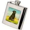 Bisley 6oz Square Black Labrador Flask -Outdoor Clothing Store bisley 6oz square black labrador flask 20888 p