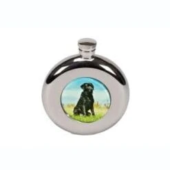 Bisley Round Black Labrador Flask -Outdoor Clothing Store bisley round black labrador flask 5 20889 p