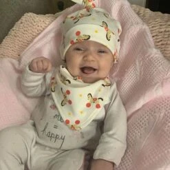 Charlie Horse Baby Hat And Bib Gift Set