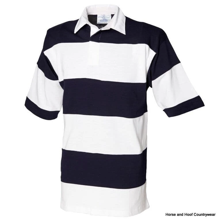 Front Row & Co Sewn Stripe Short Sleeve Rugby Shirt 3 Front Row & Co Sewn Stripe Short Sleeve Rugby Shirt