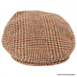 Heather Hats Chapman Shetland Tweed Cap - Brown Check