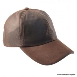 Heather Hats Hamilton Wax Leather Peak Baseball Cap - Brown -Outdoor Clothing Store heather hats hamilton wax leather peak baseball cap brown 3 73049 p