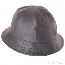 Heather Hats Hazel Ladies Wax Cloche Hat - Brown -Outdoor Clothing Store heather hats hazel ladies wax cloche hat brown 4 73246 p