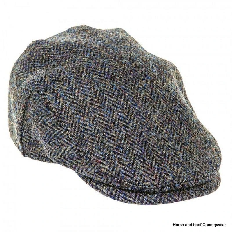 Heather Hats Highland Harris Tweed Flat Cap - Dk Green HB 5 Heather Hats Highland Harris Tweed Flat Cap - Dk Green HB - Image 3