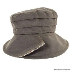 Heather Hats Isobel Ladies Ruched Wax Hat - Olive -Outdoor Clothing Store heather hats isobel ladies ruched wax hat olive 5 73275 p