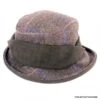 Heather Hats Oxshott Ladies Tweed Twist Hat - Dark Brown/Blue Check -Outdoor Clothing Store heather hats oxshott ladies tweed twist hat dark brown blue check 73292 p