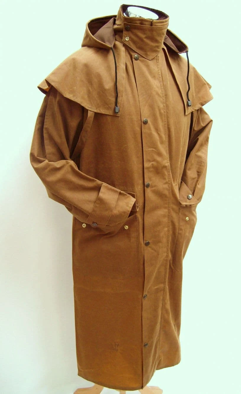 Hunter Outdoor Classic Outback Full Length Ladies Wax Cotton Coat - Tan 4 Hunter Outdoor Classic Outback Full Length Ladies Wax Cotton Coat - Tan - Image 2