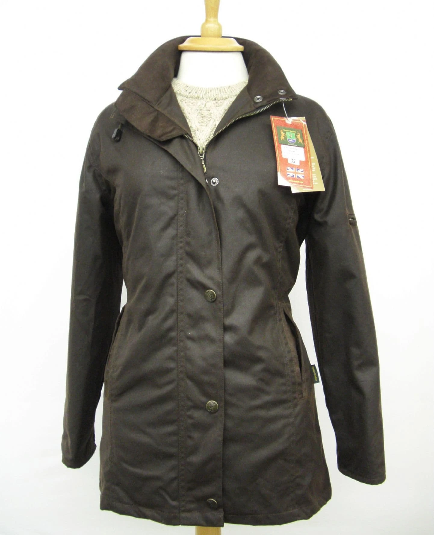Hunter Outdoor Heritage Deluxe Ladies Fitted Wax Cotton Jacket - Antique Brown 3 Hunter Outdoor Heritage Deluxe Ladies Fitted Wax Cotton Jacket - Antique Brown