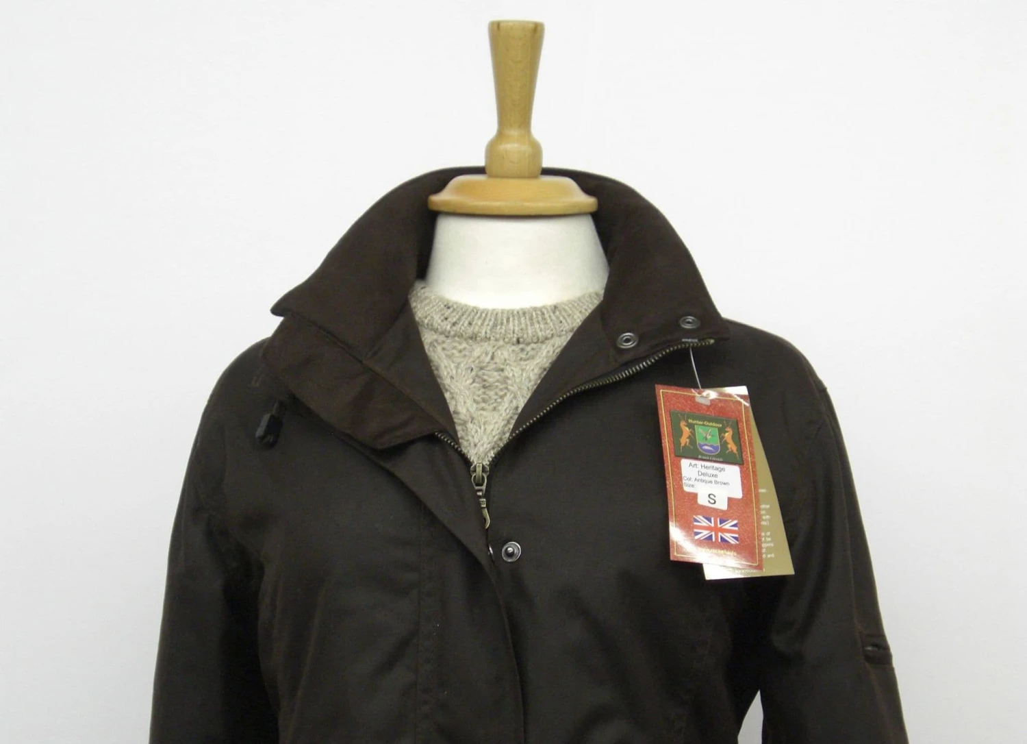 Hunter Outdoor Heritage Deluxe Ladies Fitted Wax Cotton Jacket - Antique Brown 6 Hunter Outdoor Heritage Deluxe Ladies Fitted Wax Cotton Jacket - Antique Brown - Image 4
