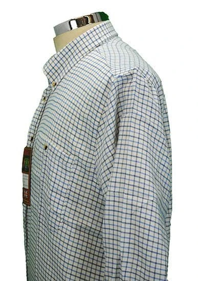 Hunter Outdoor Tattersall Check Shirt - Navy Check 4 Hunter Outdoor Tattersall Check Shirt - Navy Check - Image 2