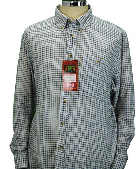 Hunter Outdoor Tattersall Check Shirt - Navy Check 5 Hunter Outdoor Tattersall Check Shirt - Navy Check - Image 3