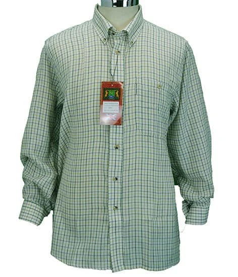 Hunter Outdoor Tattersall Check Shirt - Navy Check 7 Hunter Outdoor Tattersall Check Shirt - Navy Check - Image 5