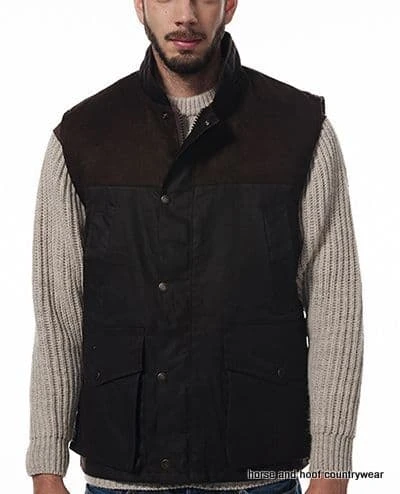 Hunter Outdoor Town & Country 100% Wax Cotton Shooting Gilet - Antique Brown 3 Hunter Outdoor Town & Country 100% Wax Cotton Shooting Gilet - Antique Brown