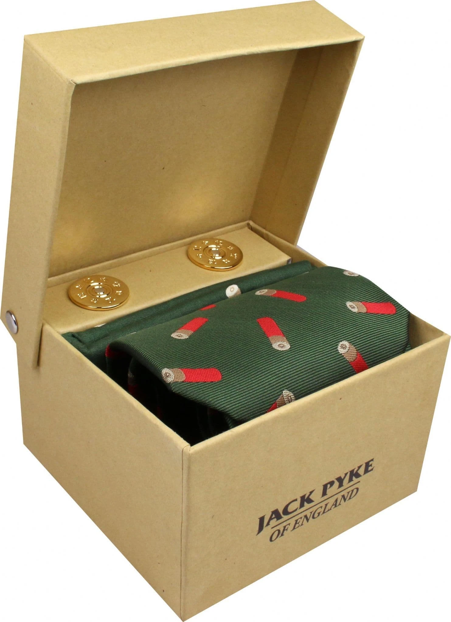 Jack Pyke Tie, Hanky And Cufflinks Gift Set - Cartridge Green 3 Jack Pyke Tie, Hanky And Cufflinks Gift Set - Cartridge Green