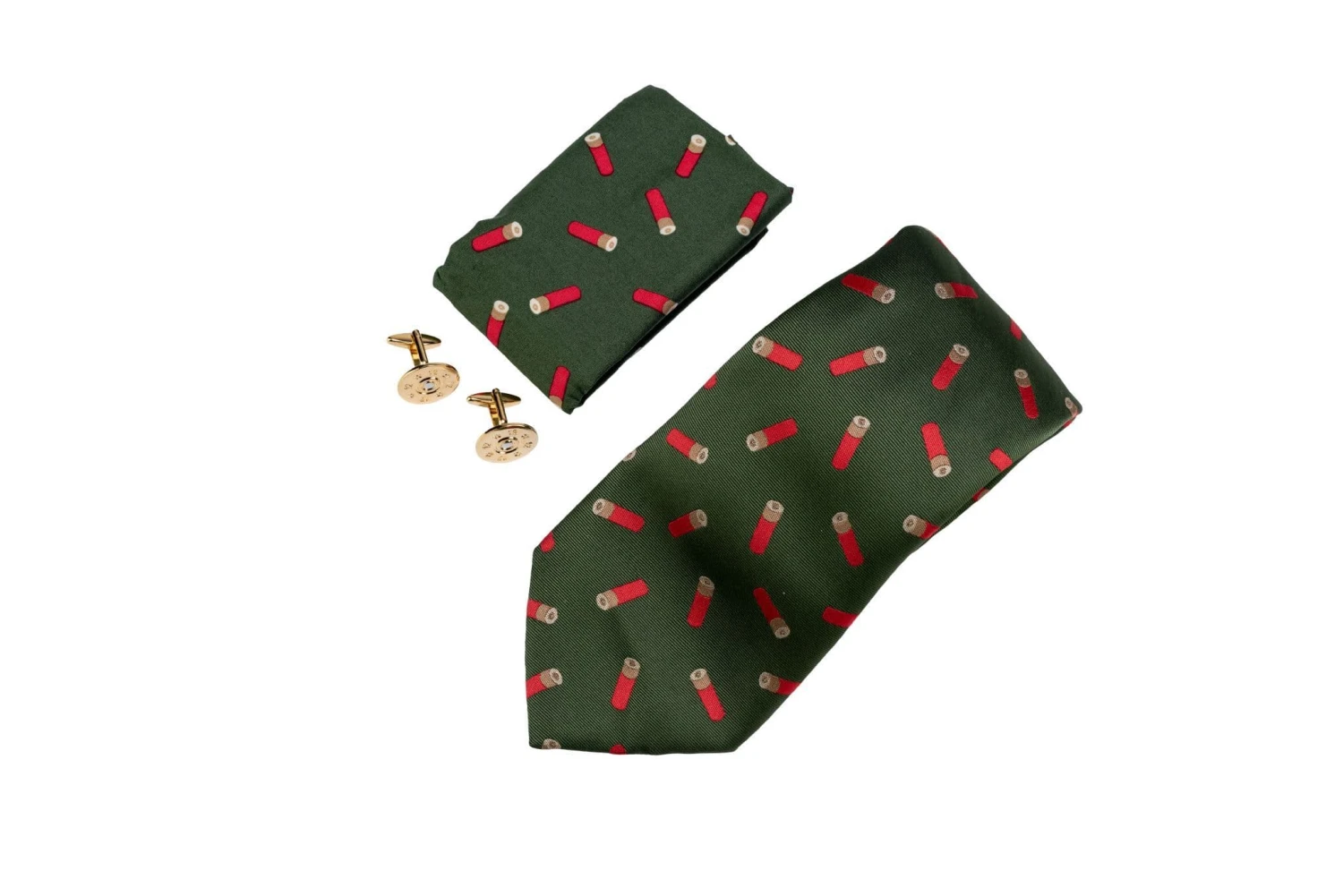 Jack Pyke Tie, Hanky And Cufflinks Gift Set - Cartridge Green 4 Jack Pyke Tie, Hanky And Cufflinks Gift Set - Cartridge Green - Image 2