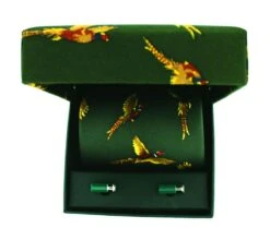 Soprano Green Flying Pheasant Country Printed Silk Tie And Cufflink Gift Box Set 9 Soprano Green Flying Pheasant Country Printed Silk Tie And Cufflink Gift Box Set -Outdoor Clothing Store soprano green flying pheasant country printed silk tie and cufflink gift box set 3 20546 p