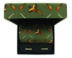 Soprano Green Flying Pheasants And Shotguns Country Printed Silk Tie And Cufflink Gift Box Set 9 Soprano Green Flying Pheasants And Shotguns Country Printed Silk Tie And Cufflink Gift Box Set -Outdoor Clothing Store soprano green flying pheasants and shotguns country printed silk tie and cufflink gift box set 3 20545 p