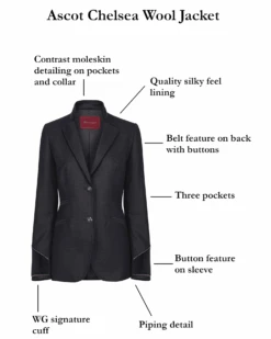 Welligogs Ascot Chelsea Wool Tweed Jacket - Navy -Outdoor Clothing Store welligogs ascot chelsea wool tweed jacket navy 4 103843 p