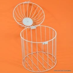 White Coated Metal Bird Cage -Outdoor Clothing Store white coated metal bird cage 3 80465 p
